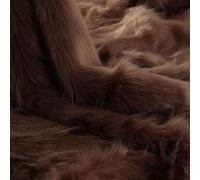 Stoffbook MARRON FONCÉ FOURRURE FLOKATI CHEVEUX LONGS 50X75CM SHOOTING PHOTO POUR CARNEVAL ET DÉCORATION, C142 (Marron Foncé)