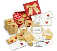 STOFINITY Notes d'amour, cartes avec enveloppes, jeu de lettres d'amour, cadeau « I love you » pour elle, lui, cadeaux de fête des mères pour femme, cadeaux romantiques, carte d'anniversaire pour