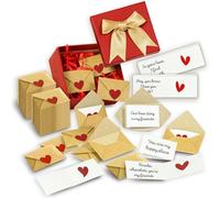 STOFINITY Notes d'amour, cartes avec enveloppes, jeu de lettres d'amour, cadeau « I love you » pour elle, lui, cadeaux de fête des mères pour femme, cadeaux romantiques, carte d'anniversaire pour