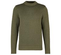 Stoic - Heavy MerinoKnit MMXX.Norrbotten Sweater - Pull en laine mérinos - S - olive green / black
