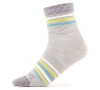 Stoic - Kid's Merino Everyday Quarter Socks Striped - Chaussettes multifonctions - EU 27-30 - silver / fossil multi striped