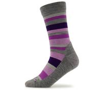 Stoic - Merino Trekking Crew Socks Stripes - Chaussettes de randonnée - EU 45-47 - grey / purple