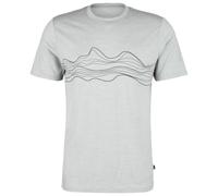 Stoic - Merino155 LaholmSt. Print T-Shirt Lines - Haut en mérinos - 3XL - medium grey melange