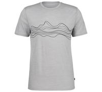 Stoic - Merino155 LaholmSt. Print T-Shirt Lines - Haut en mérinos - 4XL - medium grey / melange ii