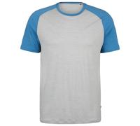 Stoic - Merino155 LaholmSt. Raglan Shirt - Haut en mérinos - 4XL - medium grey / summer blue