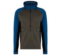 Stoic - Merino260 StadjanSt. 3/4 Zip w. Hood - Sweat à capuche en mérinos - L - deep brown multi