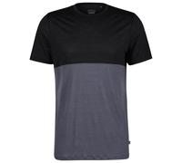 Stoic - MerinoChill MMXX. Göteborg Colorblock Tee - Haut en mérinos - S - black / midnight grey