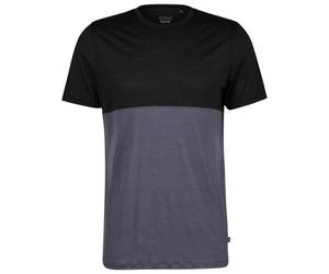 Stoic - MerinoChill MMXX. Göteborg Colorblock Tee - Haut en mérinos - S - black / midnight grey