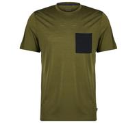 Stoic - MerinoChill MMXX. Göteborg Pocket Tee - Haut en mérinos - M - olive / black