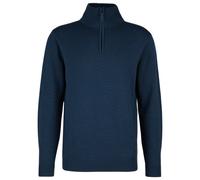 Stoic - MerinoKnit MMXX.Kniva Half Zip - Pull en laine mérinos - M - dark navy / melange