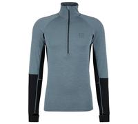 Stoic - MerinoMesh150 SadjemSt. L/S Half Zip - Sous-vêtement mérinos - 4XL - ink grey / black