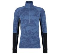 Stoic - MerinoMesh150 SadjemSt. L/S Half Zip - Sous-vêtement mérinos - S - light navy blue aop