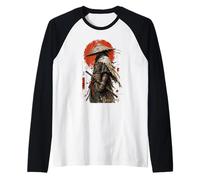 Stoic Ronin Samourai Soleil Rouge Guerrier Japonais Portrait Art Manche Raglan