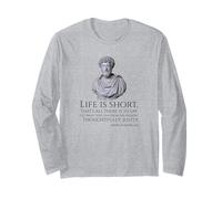 Stoïcisme - La Vie est Courte - Philosophie stoïque de Marc Aurèle Manche Longue