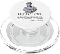 Stoïcisme - La Vie est Courte - Philosophie stoïque de Marc Aurèle PopSockets PopGrip pour MagSafe