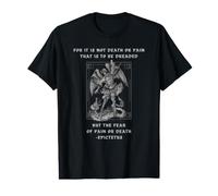 Stoïcisme Pas Mort Ou Douleur Epictetus Stoïque T-Shirt Graphique avec Valeur