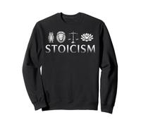Stoïcisme Symboles Sagesse Tempérance Justice Courage Stoïque Sweatshirt