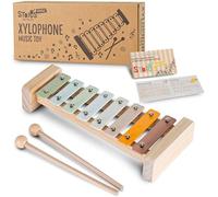 Stoie's 8 Carreaux Colours of Joy C-Key Xylofon Piano Keyboard Jouet pour Enfants Tout-Petits avec mailloches et partition