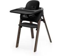 STOKKE - Chaise haute Steps Black/Warm Brown Noir