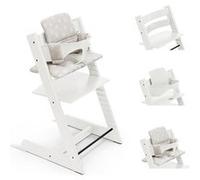 Tripp Trapp High Chair Bundle White + Tripp Trapp Cushion Star Silver OCS