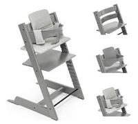 STOKKE - Chaise haute Tripp Trapp + Baby Set + Coussin Storm Grey Gris Tempete G