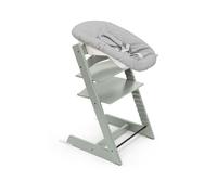 Stokke Chaise Haute Tripp Trapp® + Baby Set² + Newborn Set - Vert Glacier | Solution 3-en-1 (Chaise, Baby Set², Newborn Set). Place votre bébé au cœur de la vie familiale dès le premier jour.