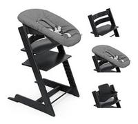 STOKKE - Chaise haute Tripp Trapp + Baby Set Noir + Newborn Set Anthracite