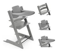 Stokke - Pack Chaise haute Tripp Trapp Hêtre + Baby Set + tablette - Gris Tempête