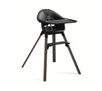 Stokke Clikk™ Chaise Haute Bébé facile à utiliser, Noir/Marron Chaud | Chaise haute compacte, facile à nettoyer et transporter, montage 1 min sans outil. Plateau/harnais inclus. De 6 mois à 3 ans.