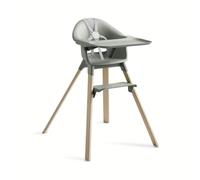 Stokke Clikk™ Chaise Haute Bébé facile à utiliser, Vert Glacier | Chaise haute compacte, facile à nettoyer et transporter, montage 1 min sans outil. Plateau/harnais inclus. De 6 mois à 3 ans.