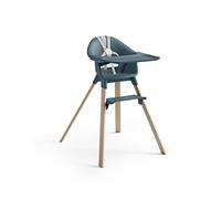 Stokke Clikk Chaise haute tout-en-un avec plateau et harnais - Léger, durable et facile à transporter - Ergonomique avec fonctions réglables - Idéal pour 6 à 36 mois ou jusqu'à 15 kg - Bleu fjord