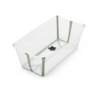 Stokke Flexi Bath, Vert Transparent - 64×24×34 cm - Légère, Résistante, Facile à Ranger - Idéale pour la maison ou les voyages
