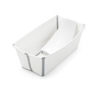 Stokke Flexi Bath (White) avec Support pour nouveau-nés - Pratique à utiliser à la maison ou en voyage - Idéale pour les enfants jusqu’à 48 mois