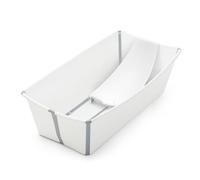 Stokke Flexi Bath X-Large (Blanc) avec Support nouveau-né - Durable & facile à ranger - Idéale pour les enfants de 0 à 6 ans