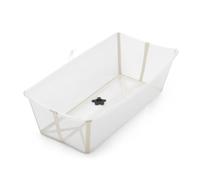 Stokke Flexi Bath X-Large, Sandy Beige - Spacieuse Baignoire bébé pliable - Légère & facile à ranger - Pratique à utiliser à la maison ou en voyage - Idéale pour les enfants de 0 à 6 ans