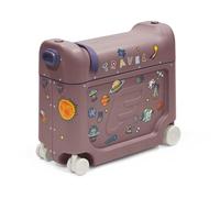 Stokke JetKids BedBox, Hazy Lilac - Valise-lit à roulettes pour enfants de 2-7 ans (jusqu'à 35 kg) - Approuvée par de nombreuses compagnies aériennes - Matelas et sangle réglable inclus