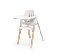 Stokke - Pack Chaise Haute Steps avec Baby set et Plateau - White / Natural