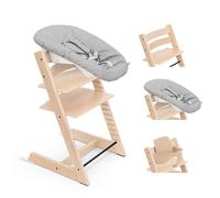 Stokke - Pack Chaise haute Tripp Trapp Hêtre + Baby Set + Newborn set - Naturel / Gris