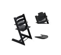 Stokke - Pack Chaise haute Tripp Trapp Hêtre + Baby Set + tablette - Noir