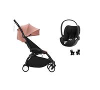 STOKKE - Poussette Duo Yoyo3 Ginger Cadre Noir + Cloud T Sepia Black