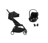 STOKKE - Poussette Duo Yoyo3 Noir Cadre Noir + Cloud T Plus Sepia Black