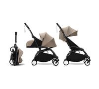 STOKKE - Poussette Yoyo 3 Pack 0 Et 6 Taupe Cadre Noir Stokke