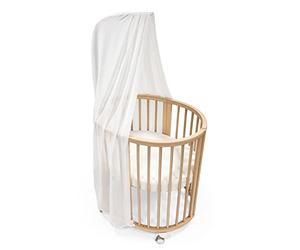Stokke Sleepi Baldaquin V3, Blanc - Créez Un Environnement Douillet et Calme pour bébé - Facile à Assembler - Tissu léger - Compatible avec Sleepi Mini & Lit