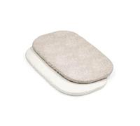 Stokke Draps-housses Snoozi – Lot 2, coton biologique, pour matelas ovale – Pissenlit/Crème vanille