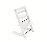 Stokke Tripp Trapp® - Chaise Haute Bébé Évolutive - Blanc | La chaise qui grandit avec l'enfant. Design iconique en bois européen, assise et repose-pieds réglables. Jusqu'à 136 kg.