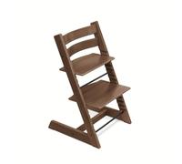 Stokke Tripp Trapp® - Chaise Haute Bébé Évolutive - Brun Chaud | La chaise qui grandit avec l'enfant. Design iconique en bois européen, assise et repose-pieds réglables. Jusqu'à 136 kg.