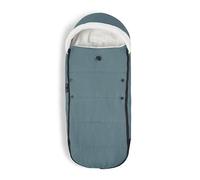 Stokke YOYO Chancelière, Aqua - Doublure sherpa, capuche en polaire avec cordon de serrage, double rembourrage - Lavable machine à 30°C - Sac inclus