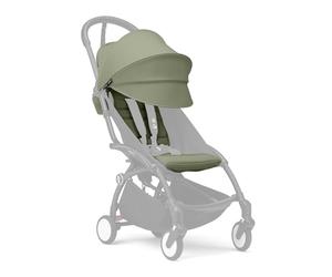 Stokke YOYO Pack couleur 6+ dès 6 mois, Olive - Textiles uniquement : Coussin d’assise, capote extensible avec fenêtre et pochette arrière zippée - Requiert le châssis YOYO (vendu séparément)