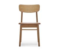 Stolab Chaise Prima Vista en chêne huilé Cuir Elmosoft 43807 cognac