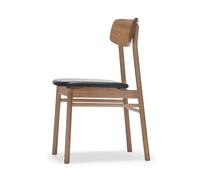 Stolab Chaise Prima Vista en chêne huilé Cuir elmotique 99001 noir